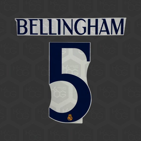 BELLINGHAM 5 - Official Real Madrid 2023/2024 Home Cup Printing
