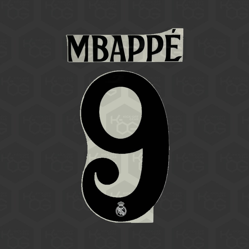 MBAPPÉ 9 - Official Real Madrid 2024/2025 Home Cup Printing