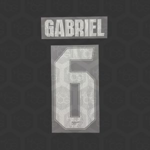 GABRIEL 6 – Official Arsenal 2024/2025 Away Cup Name and Numbering GABRIEL 6 - Official Arsenal 2024/2025 Away Cup Printing