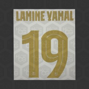 2024/25 Barcelona Nameset LAMINE YAMAL 19 - Official FC Barcelona 2024/2025 Home Cup Printing