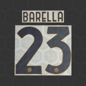 BARELLA 23 - Official Inter Milan 2024/2025 Third Name and Numbering BARELLA 23 - Official Inter Milan 2024/2025 Third Printing