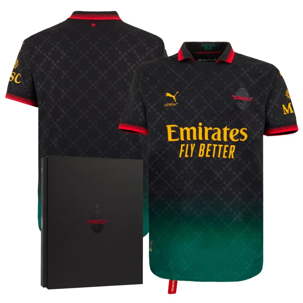 AC MILAN x OFF-WHITE 2024/2025 Fourth Authentic Shirt (Black)