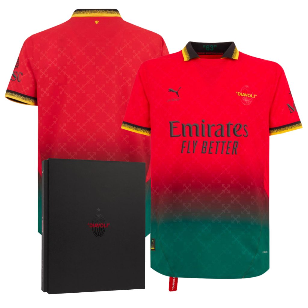 AC MILAN x OFF-WHITE 2024/2025 Fourth Authentic Shirt (Red)