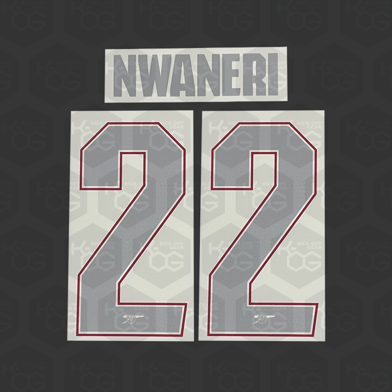 ARSENAL 25/26 PRINT NWANERI 22 - Official Arsenal 2025/2026 Away Cup Printing