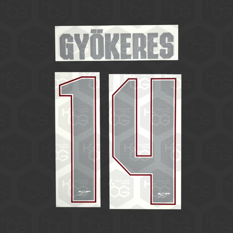 ARSENAL 25/26 PRINT GYOKERES 14 - Official Arsenal 2025/2026 Away Cup Printing