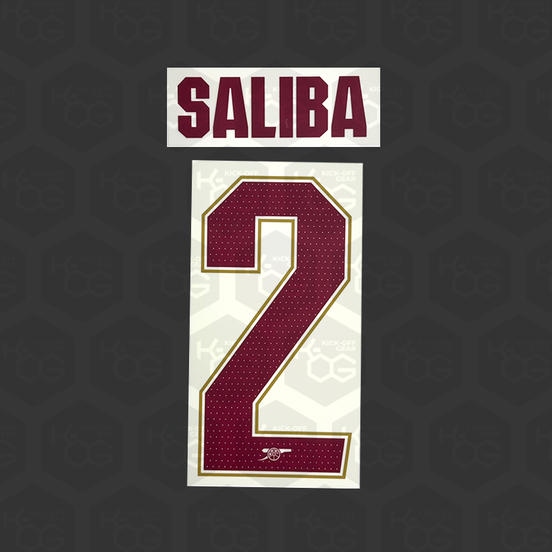 ARSENAL 25/26 PRINT SALIBA 2 - Official Arsenal 2025/2026 Third Cup Printing