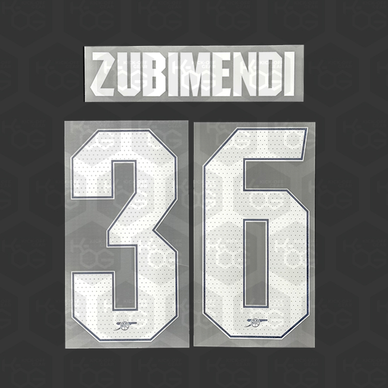 ARSENAL 25/26 PRINT ZUBIMENDI 36 - Official Arsenal 2025/2026 Home Cup Printing