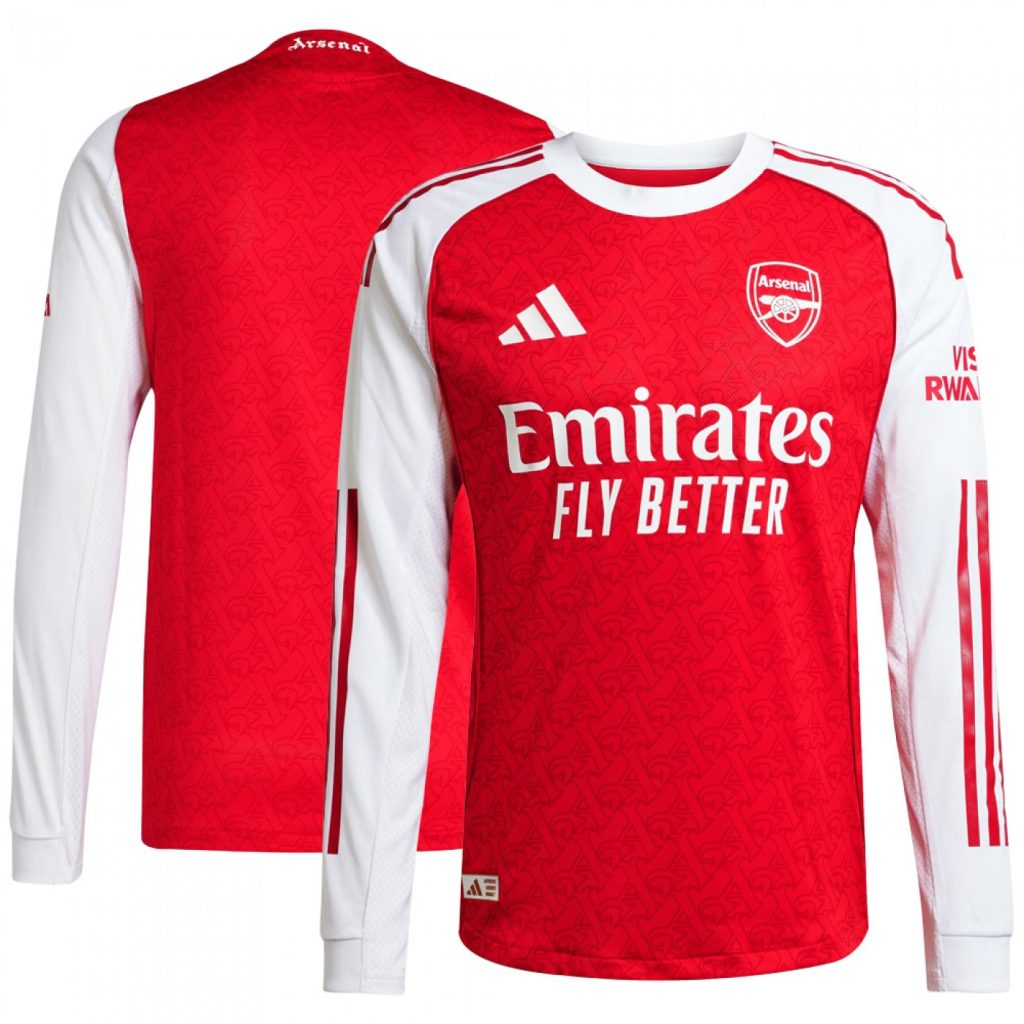 Arsenal 2025/2026 Long Sleeve Home Authentic Shirt