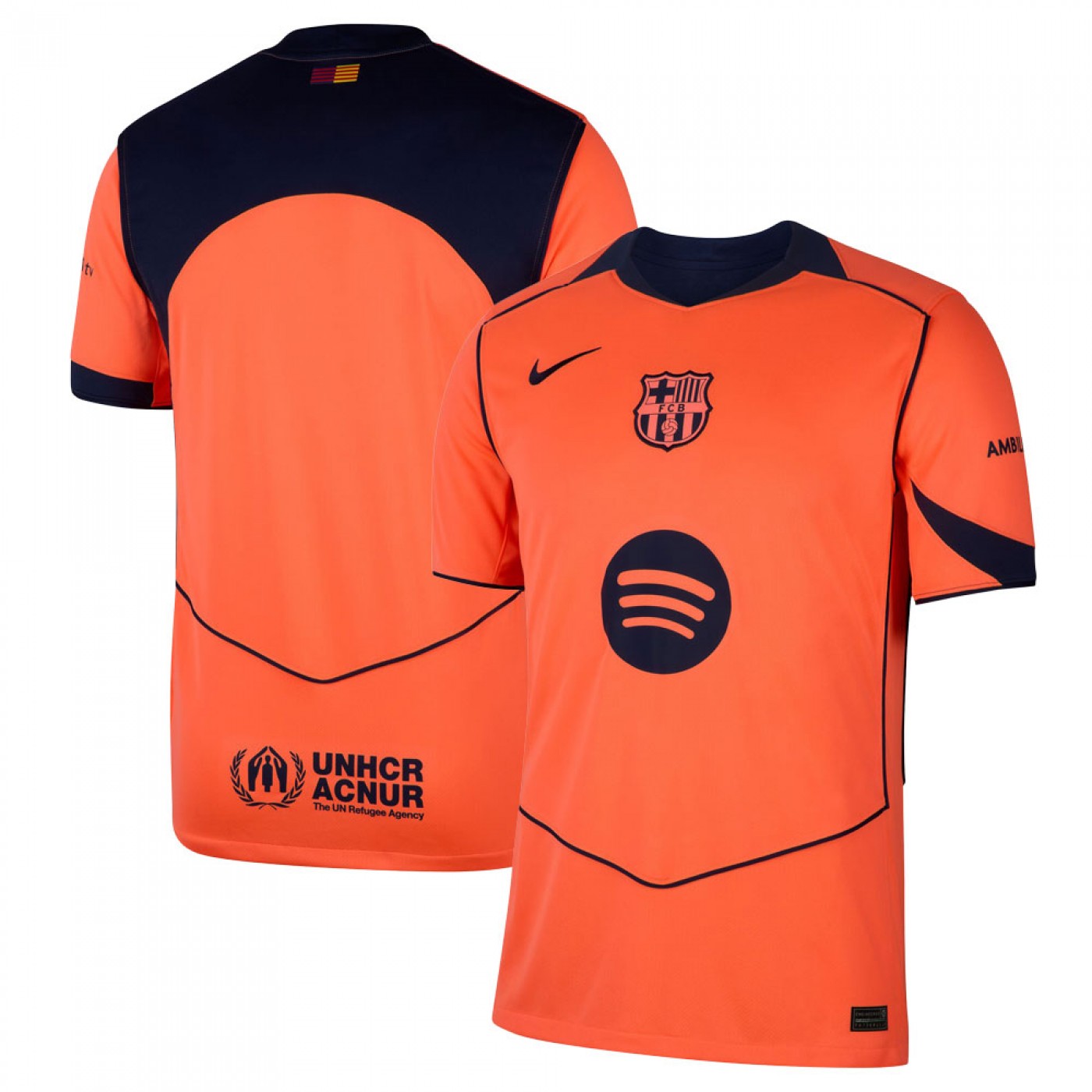 値下げ【新品未使用】FC Barcelona 長袖 Lサイズ　オーセンティック Barcelona-2526-Third-Shirt-