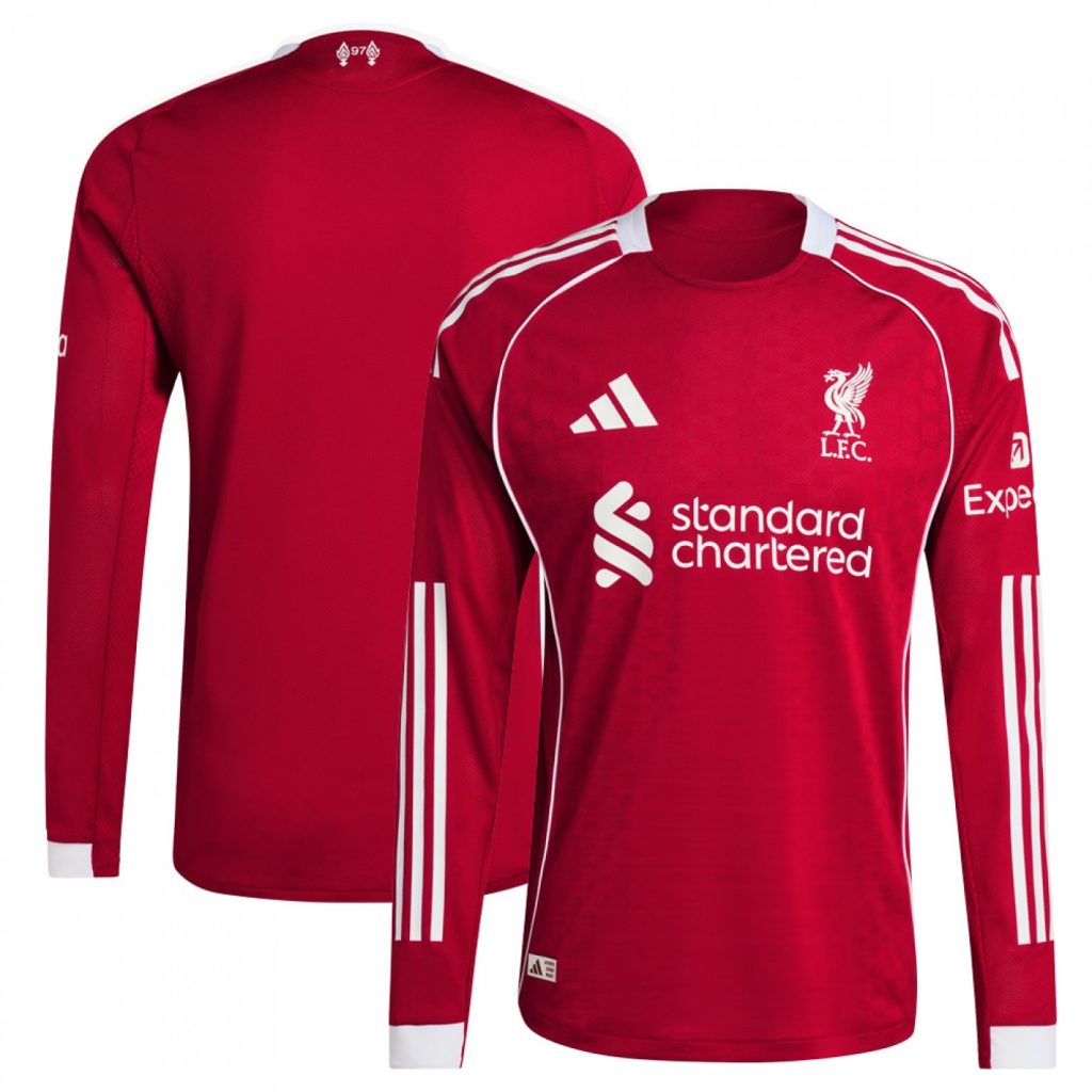 Liverpool FC 2025/2026 Long Sleeve Home Authentic Shirt