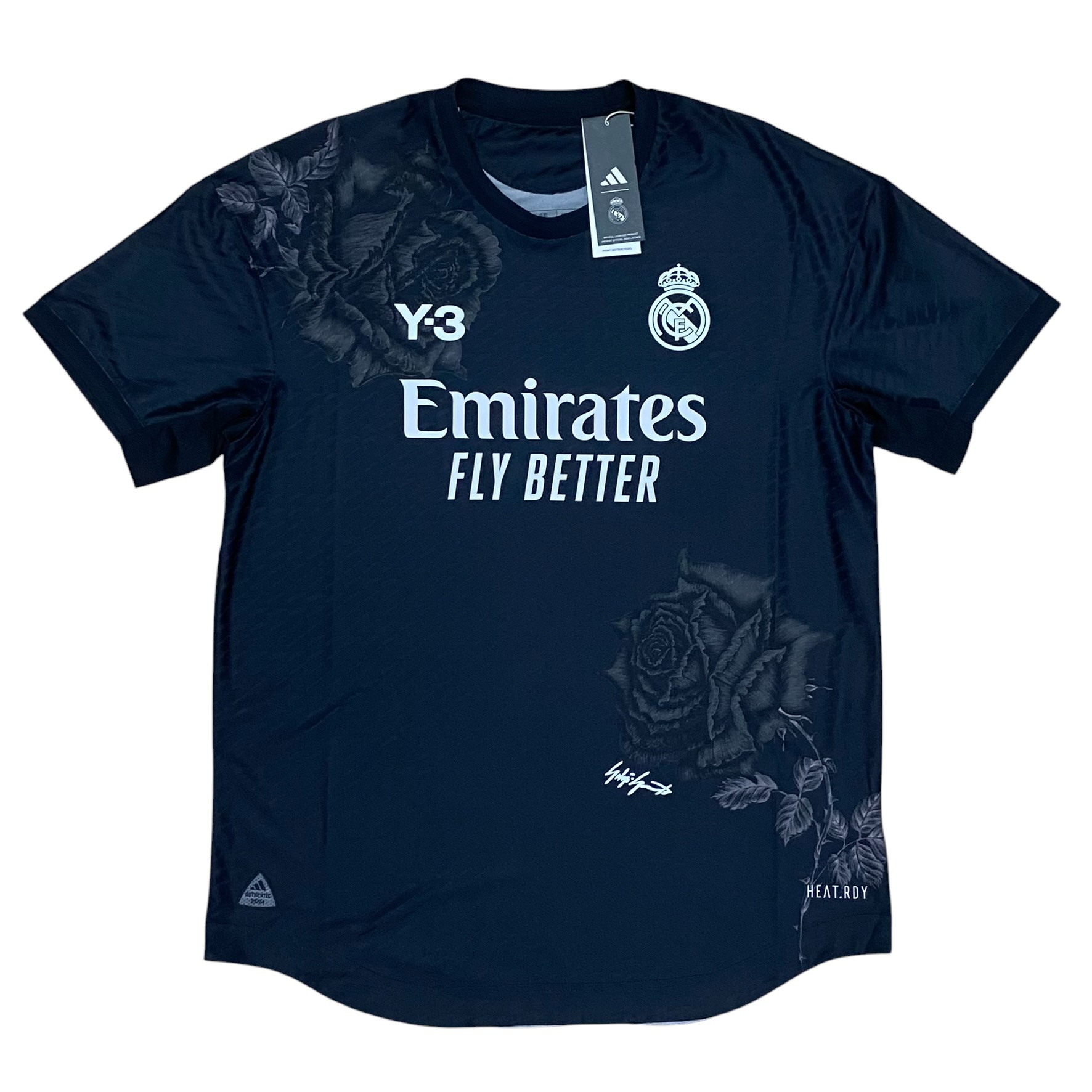 Y-3 Real Madrid 2023/2024 Fourth Black Authentic Shirt - (Size XL)