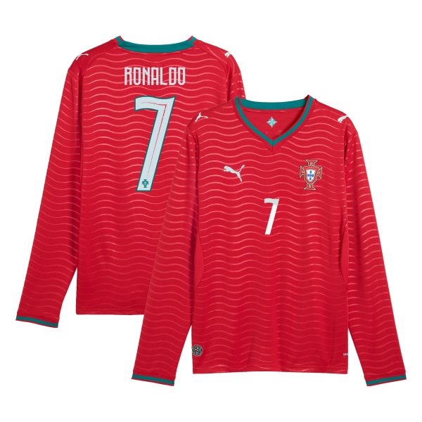 Portugal 2026 Home Long Sleeve Shirt with RONALDO 7