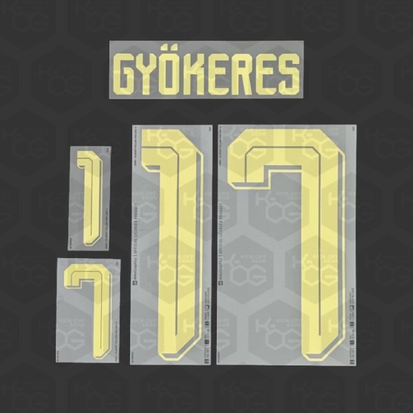 GYOKERES 17 - Official Sweden 2026 Away Printing